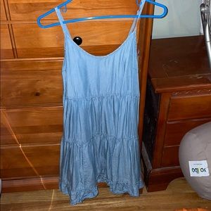 Blue Spaghetti Strap Summer Dress